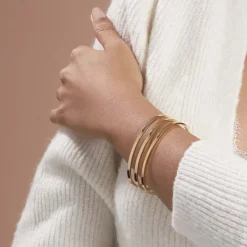 Bracelet Jonc Adel Acier Jaune