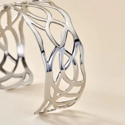 Bracelet Jonc Aelis Acier Blanc