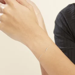 Bracelet Jonc Aprhodisia Blanc Diamant Blanc