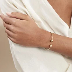 Bracelet Jonc Davina Boules Or Jaune