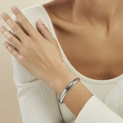 Bracelet Jonc Emilio Acier Blanc