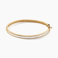 Bracelet Jonc Frieda Plaqué Or Jaune Oxyde De Zirconium