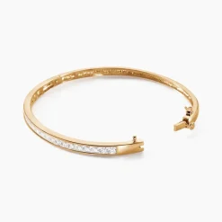 Bracelet Jonc Frieda Plaqué Or Jaune Oxyde De Zirconium