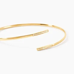 Bracelet Jonc Halldora Or Jaune Diamant