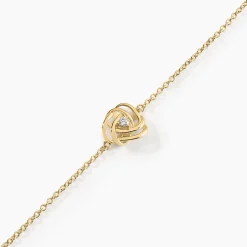 Bracelet Jonc Iwaki Plaqué Or Jaune Oxyde De Zirconium