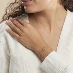 Bracelet Jonc Iwaki Plaqué Or Jaune Oxyde De Zirconium