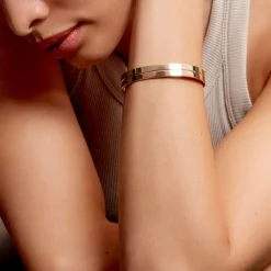 Bracelet Jonc Jeanne-lise Plaqué Or Jaune