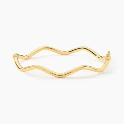 Bracelet Jonc Jennie Ondule Or Jaune