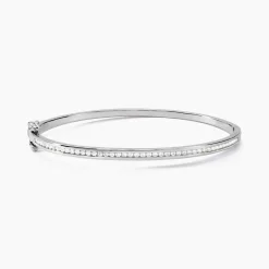 Bracelet Jonc Laurianne Argent Blanc Oxyde De Zirconium