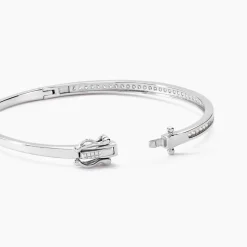 Bracelet Jonc Laurianne Argent Blanc Oxyde De Zirconium