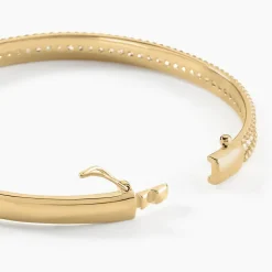 Bracelet Jonc Marie-baptistine Plaqué Or Jaune Oxyde De Zirconium