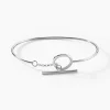 Bracelet Jonc Marie-capucine Argent Blanc