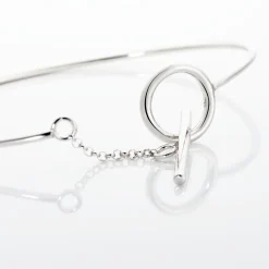 Bracelet Jonc Marie-capucine Argent Blanc