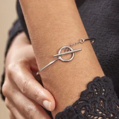 Bracelet Jonc Marie-capucine Argent Blanc