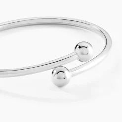 Bracelet Jonc Noûr Argent Blanc