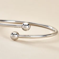 Bracelet Jonc Noûr Argent Blanc