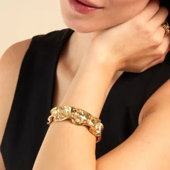 Bracelet Jonc Organic Acier Jaune