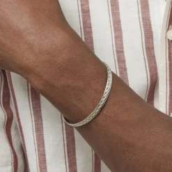 Bracelet Jonc Oscaro Argent Gris