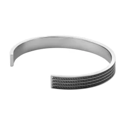 Bracelet Jonc Ouvert Acier Bicolore Anderson