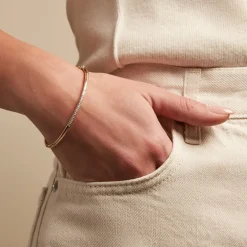 Bracelet Jonc Phillipa Or Jaune Diamant