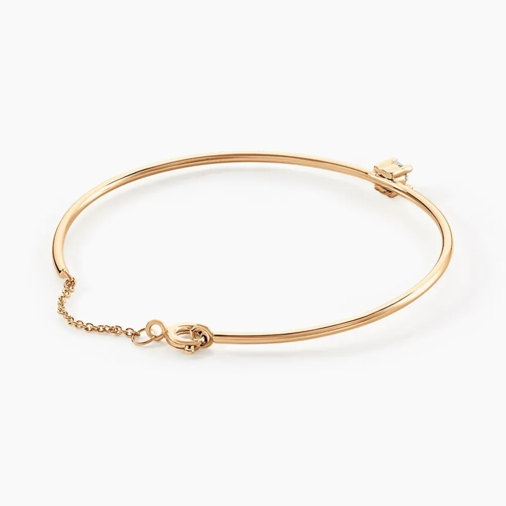 Bracelet Jonc Plaqué Or Jaune Nilay Oxyde De Zirconium