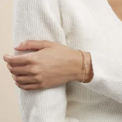 Bracelet Jonc Plaqué Or Jaune Nilay Oxyde De Zirconium