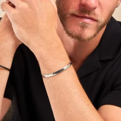 Bracelet Jonc Positano Acier Blanc