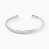Bracelet Jonc Pulse Argent Blanc
