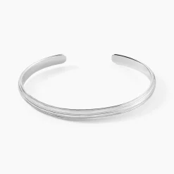 Bracelet Jonc Pulse Argent Blanc