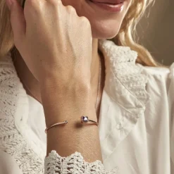 Bracelet Jonc Purple Mood Argent Rose Oxyde De Zirconium