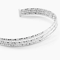 Bracelet Jonc Rachelle Argent Blanc