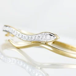 Bracelet Jonc Reyyanae Plaqué Or Jaune Oxyde De Zirconium