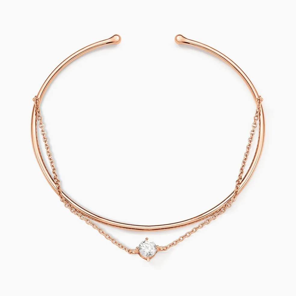 Bracelet Jonc Ruth Argent Rose Oxyde De Zirconium