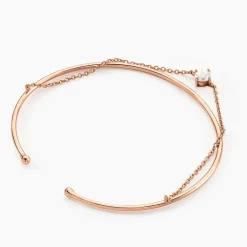 Bracelet Jonc Ruth Argent Rose Oxyde De Zirconium