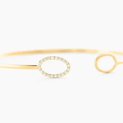 Bracelet Jonc Seth Or Jaune Oxyde De Zirconium