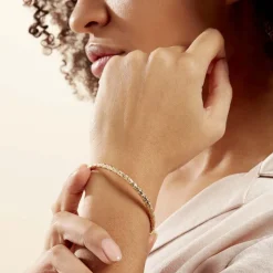 Bracelet Jonc Shiny Diamante Or Jaune