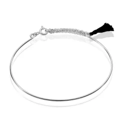 Bracelet Jonc Sibel Argent Blanc