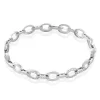 Bracelet Jonc Tehei Argent Blanc Oxyde De Zirconium