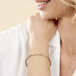 Bracelet Jonc Temani Or Tricolore
