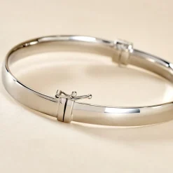 Bracelet Jonc Thaira Argent Blanc