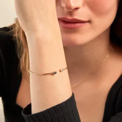 Bracelet Jonc Universe Or Jaune Topaze