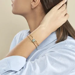 Bracelet Jonc Veina Plaqué Or Jaune Aventurine