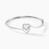 Bracelet Jonc Veronike Argent Blanc Oxyde De Zirconium