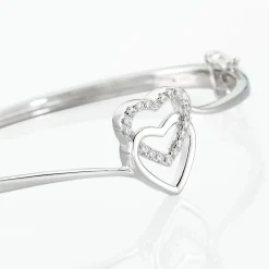 Bracelet Jonc Veronike Argent Blanc Oxyde De Zirconium