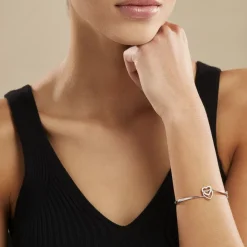 Bracelet Jonc Veronike Argent Blanc Oxyde De Zirconium