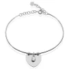 Bracelet Jonc Ylla Argent Blanc Oxyde De Zirconium