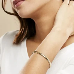 Bracelet Jonc Yuriy Fil Flexible Or Jaune