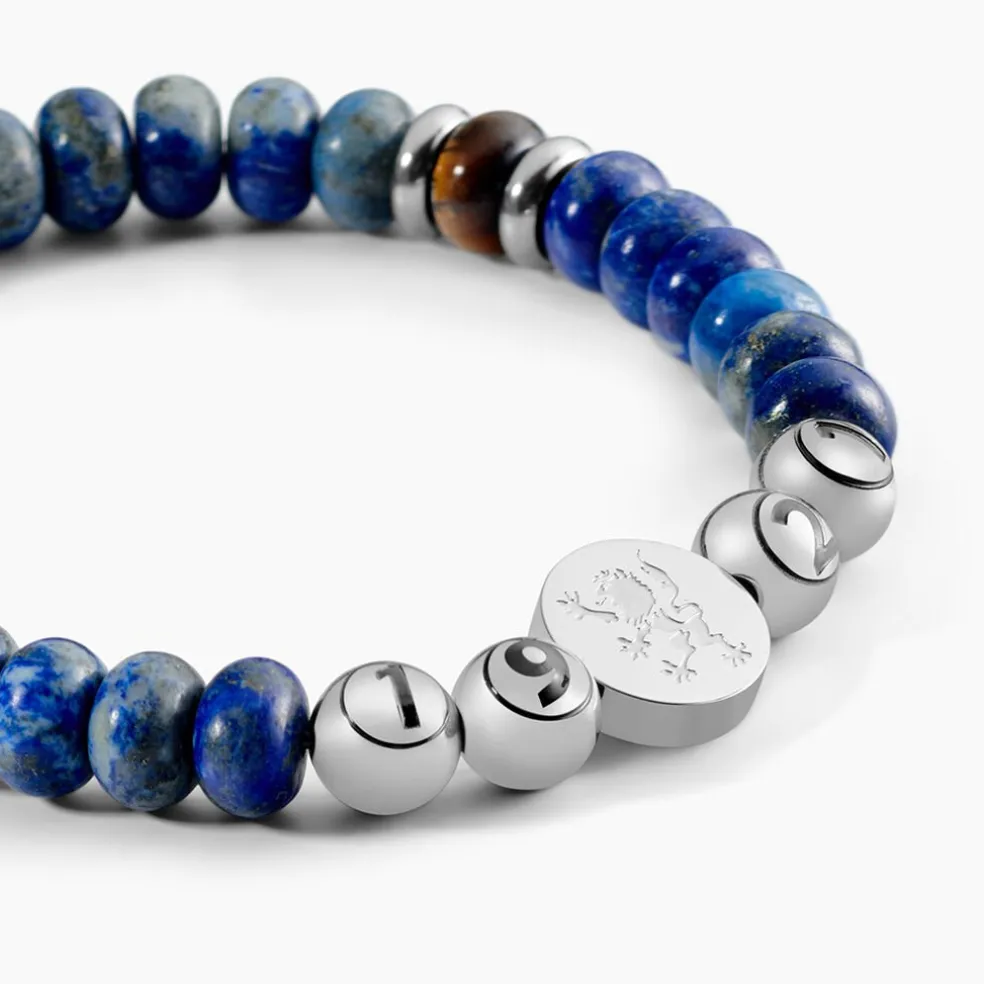 Bracelet Jourdan 1921 Acier Blanc 艙il De Tigre