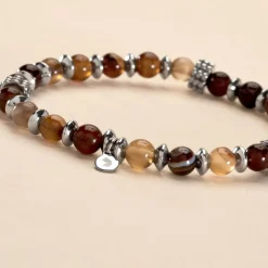 Bracelet Jourdan Acier Gris Agate