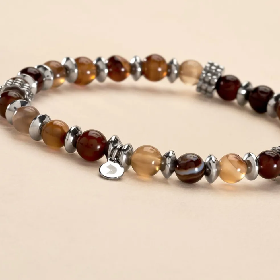 Bracelet Jourdan Acier Gris Agate